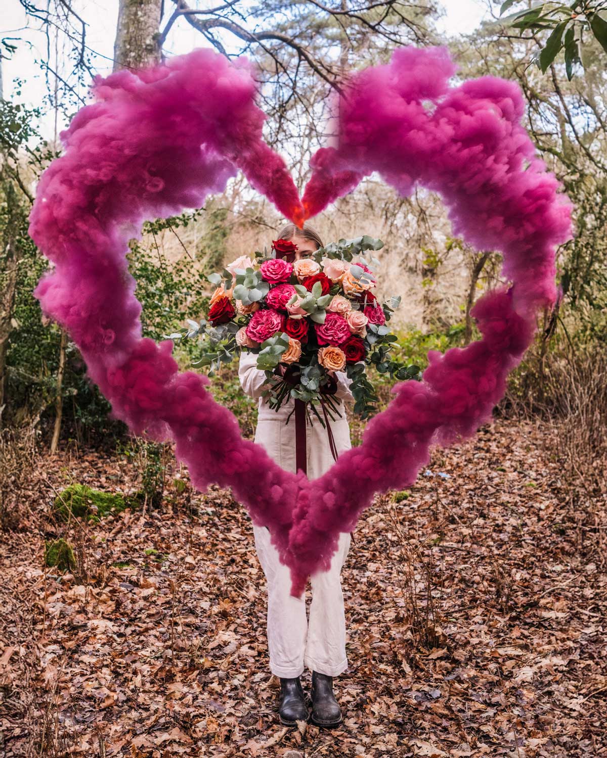 SmokeHeart_gobotanica-valentines-collection woman by a pool with floral outfit